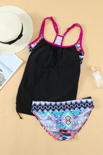 Load image into Gallery viewer, Geometric Printed Lined Tankini Swimsuit
