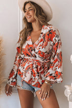 Load image into Gallery viewer, Floral Wrap Kimono Blouse
