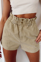 Load image into Gallery viewer, Corduroy Paperbag Waist High Waist Shorts
