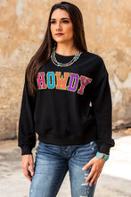 Load image into Gallery viewer, HOWDY Crewneck Drop Sleeve Pullover Sweatshirt
