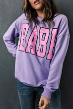 Load image into Gallery viewer, BABE Letter Graphic Pullover Sweatshirt
