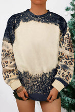 Load image into Gallery viewer, Tie Dye Leopard Drop Shoulder Sweatshirt
