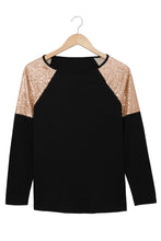 Load image into Gallery viewer, Sequin Shoulder Long Sleeve Top
