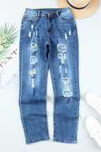 Load image into Gallery viewer, Buttoned Pockets Distressed Jeans
