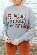 Load image into Gallery viewer, Christmas Letter Graphic Print Pullover Sweatshirt
