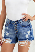 Load image into Gallery viewer, Hot Mama High Rise Distressed Denim Shorts
