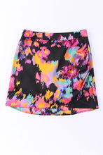 Load image into Gallery viewer, Abstract/Leopard Print Wrap Hem Mini Skirt
