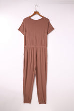 Load image into Gallery viewer, Ribbed Short Sleeve Jumpsuit
