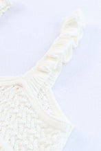 Load image into Gallery viewer, Ruffle Straps Crochet Knit Tank Top
