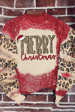 Load image into Gallery viewer, MERRY Christmas Leopard Color Block Sweatshirt
