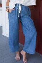 Load image into Gallery viewer, Wide Leg Drawstring Waist Loose Pants
