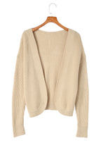 Load image into Gallery viewer, Drop Shoulder Open Front Knitted Cardigan
