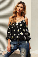 Load image into Gallery viewer, Daisy Floral Cold Shoulder Blouse
