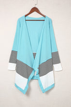 Load image into Gallery viewer, Loose Fit Stripe Colorblock Cardigan
