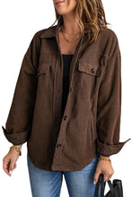 Load image into Gallery viewer, Turn Down Collar Buttoned Shirt Jacket
