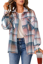 Load image into Gallery viewer, Plaid Flap Pockets Shacket
