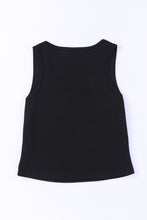 Load image into Gallery viewer, Plain Waffle Knit U Neck Tank Top
