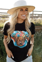 Load image into Gallery viewer, Serape Animal Head Graphic Western T-shirt
