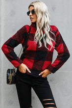 Load image into Gallery viewer, Checkered Half Zip Pullover
