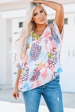 Load image into Gallery viewer, Animal Watercolor Mixed Print Loose Top
