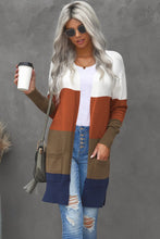 Load image into Gallery viewer, Colorblock Longline Cardigan with Pocket
