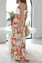 Load image into Gallery viewer, Multicolor Floral Print Drawstring Shirred High Waist Wide Leg Pants
