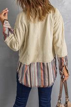Load image into Gallery viewer, Button Up Pockets Striped Color Block Corduroy Jacket
