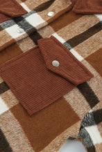 Load image into Gallery viewer, Pocketed Buttoned Plaid Shirt Jacket
