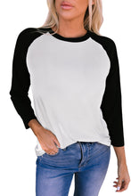 Load image into Gallery viewer, Color Block Raglan Sleeve Pullover Top
