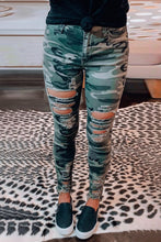 Load image into Gallery viewer, Camouflage Hollow out Skinny Jeans with Pocket
