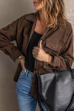 Load image into Gallery viewer, Turn Down Collar Buttoned Shirt Jacket
