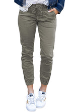 Load image into Gallery viewer, Slim Fit Pocketed Twill Jogger Pants
