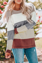 Load image into Gallery viewer, Colorblock Pocketed Sweater
