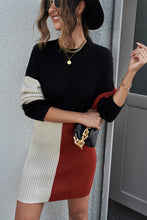 Load image into Gallery viewer, Colorblock Knit Sweater Dress
