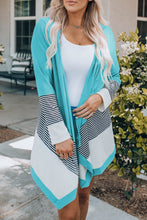 Load image into Gallery viewer, Loose Fit Stripe Colorblock Cardigan
