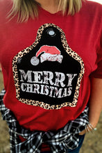 Load image into Gallery viewer, MERRY CHRISTMAS Leopard Frame Graphic Tee
