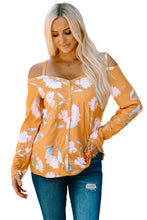 Load image into Gallery viewer, Cold Shoulder Long Sleeve Floral Top
