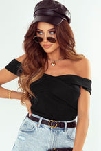 Load image into Gallery viewer, Ribbed Criss Cross Off Shoulder Top
