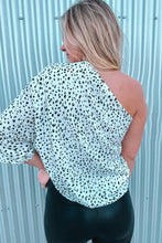Load image into Gallery viewer, Leopard Asymmetric One Shoulder Blouse
