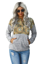 Load image into Gallery viewer, Tribal Print Vintage Drawstring Hoodie
