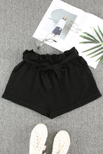 Load image into Gallery viewer, Cotton Pocketed Paper Bag Waist Shorts
