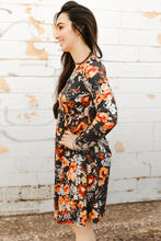 Load image into Gallery viewer, Floral Print Ruched Long Sleeve Dress
