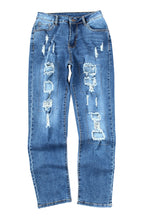 Load image into Gallery viewer, Buttoned Pockets Distressed Jeans
