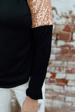 Load image into Gallery viewer, Sequin Shoulder Long Sleeve Top
