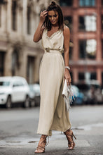 Load image into Gallery viewer, V Neck Sleeveless Maxi Dress with Elastic Belt
