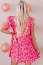 Load image into Gallery viewer, Round Neck Ruffle Tiered Mini Dress
