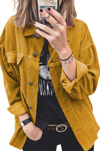 Load image into Gallery viewer, Corduroy Long Sleeve Button-up Shirt Coat
