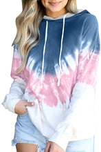 Load image into Gallery viewer, and Blue Tie-dye Hoodie
