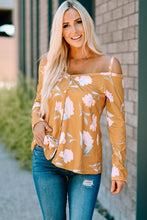 Load image into Gallery viewer, Cold Shoulder Long Sleeve Floral Top
