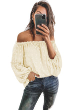 Load image into Gallery viewer, Swiss Dot Off The Shoulder Blouse
